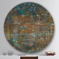 thumbnail image 3 of Designart 'points Bleus et Bronze sur Verre III' Art Mural Géométrique en Métal, 3 of 3