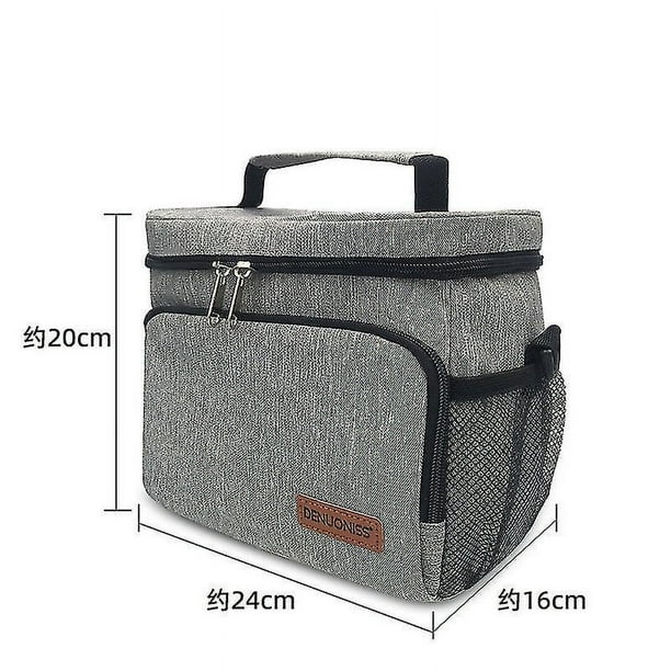 Bolsa De Almuerzo Aislada Para Hombr, Bolsa Térmica Grande A Prueba De Fugas Con Correa De Hombro Ajustable Para Picnic De Trabajo De Oficina - AliExprs