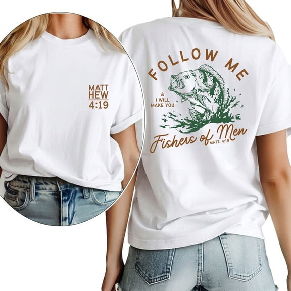 Fishing & Bible of Men Graphic Tees Retro Christian Print T Shirts Short Sleeve Casual Cotton Tops for Daily Outfits White,5XL