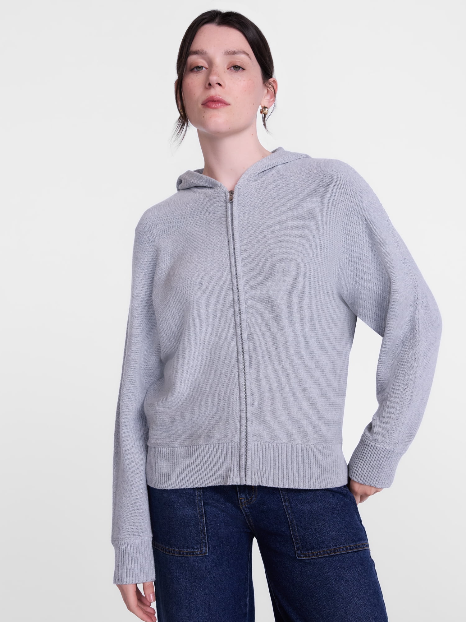 Scenario Women's and Women's Plus Full Zip Hoodie Sweater, Sizes XS-4X