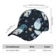 thumbnail image 2 of Fotbe Gnome and Snowflakes Gorro Clásico de Béisbol, Gorra Ajustable con Broche Snapback, Gorro de Exterior de Algodón Suave, 2 of 6