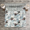 thumbnail image 3 of Ambesonne Owls Quilted Bedspread Set 3 Pcs, Winter Snow Xmas Doodle, Queen Size, Multicolor, 3 of 3