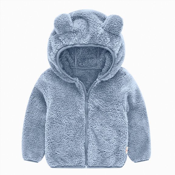 Splozh Toddler Sweatshirt Boy 6 12 18 24 Months 3T 4T 5T Baby Zip Up Hoodie Unisex Toddler Sweatshirts Lightweight Jacket Hooded Coats Fall Winter Outfits,Blue,4-5 Years
