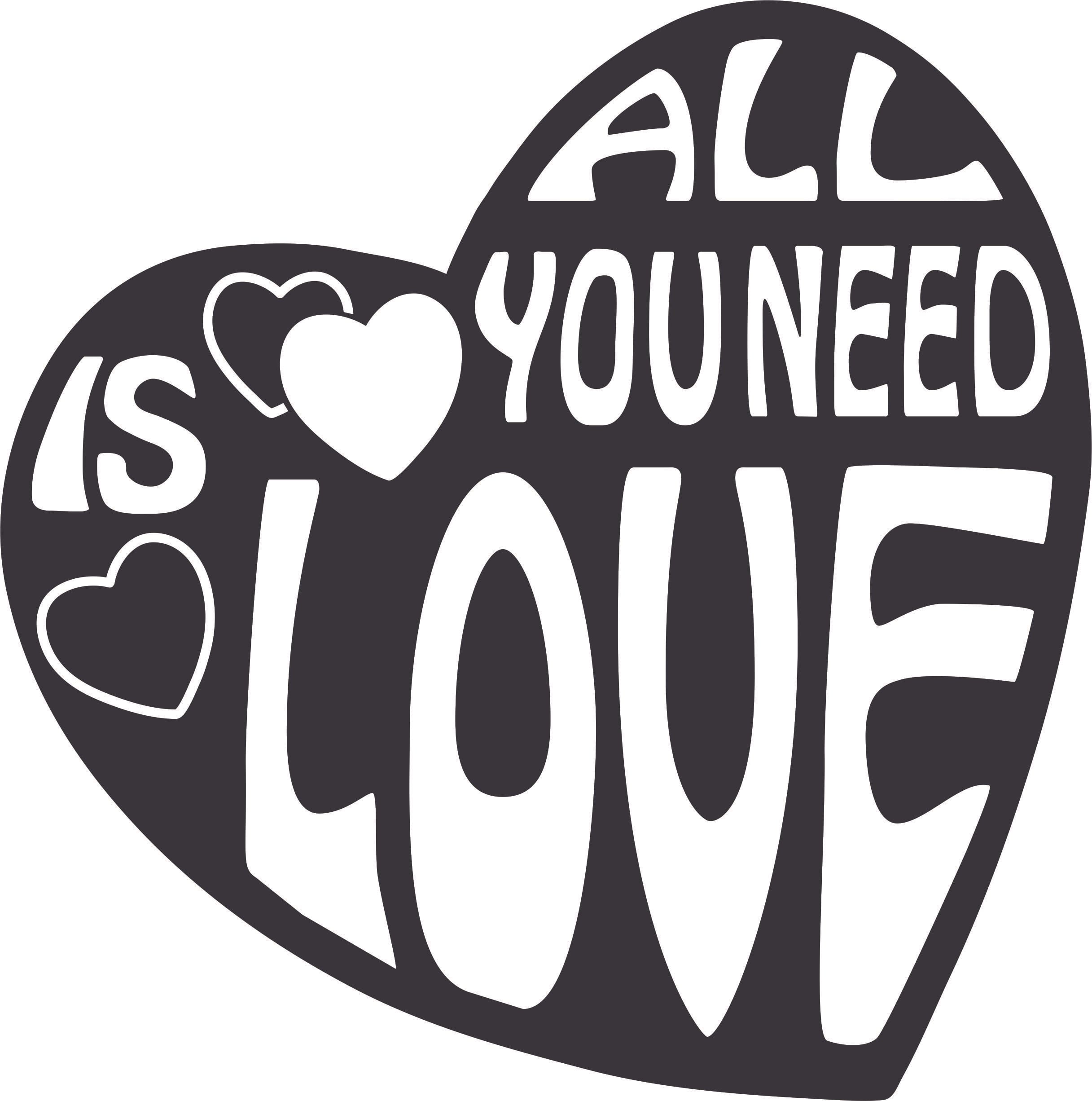All You Need Is Love Heart Quotes Customized Wall Decal Custom Vinyl Wall Art Personalized Name Baby Girls Boys Kids Bedroom Wall Decal Room Decor Wall Stickers Decoration Size
