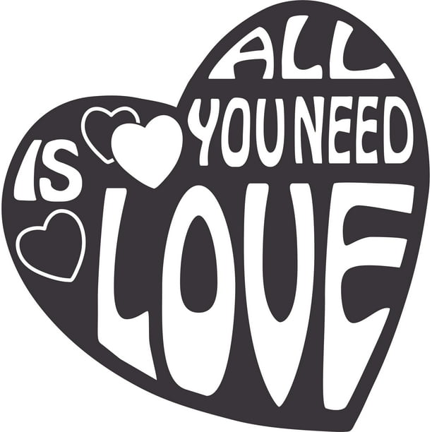 All You Need Is Love Heart Quotes Customized Wall Decal - Custom Vinyl