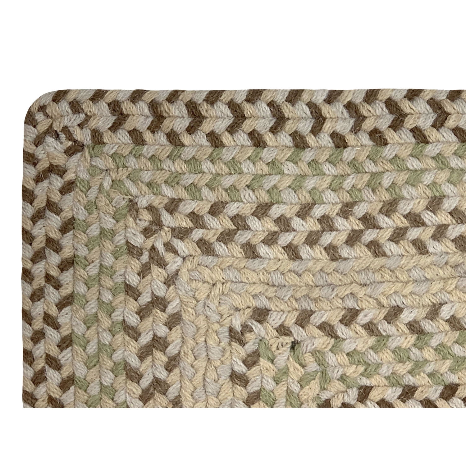Better Trends Oval Braided Rug 20"x 30" 100% Wool Mat for Indoor Use, Area Rug for Bedroom Woodbridge Collection - (Gray)