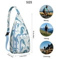 thumbnail image 3 of Ocean Creatures Sling Backpack - Tropical Seahorse & Jellyfish Pattern Crossbody Bag, Lightweight Anti-Theft Shoulder Pack with Layered Storage for Travel, Photography and Cycling, 3 of 4