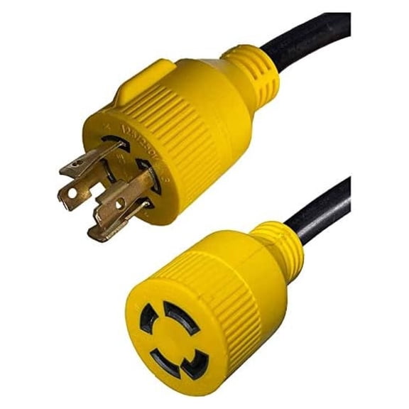 NEMA L14-30 Generator Extension Cord - 30A, 125/250V, 10/4 SJT - UL Listed IBX-5805 (10 ft, Molded)