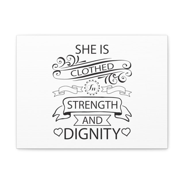 Scripture Walls Strength And Dignity Proverbs 31:25 Christian Wall Art Bible Verse Print Ready to Hang Unframed