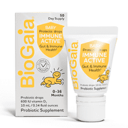 BioGaia Immune Active Baby Probiotic Drops + Vit D | For Digestive & Immune Health | 50-Day Supply