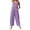 Purple, variant on Dazajoo Spaghetti Strap Jumpsuit for Women 2024 Summer Cotton Linen Solid Color Loose Fit Rompers Dressy Fashion Sleeveless Wide Leg Long Pants with Pockets,Khaki,XL