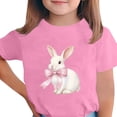 thumbnail image 3 of Piuwrlz 7/8 Girls Short T-Shirts Sleeve Kids Graphic Shirts Tops Crew Neck Pullover Pink Size 7/8, 3 of 6