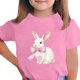 thumbnail image 2 of Blusas y camisas de manga corta con cuello redondo Camiseta estampada de manga corta de Pascua para niños Cuello redondo Manga corta Casual Versátil Para niñas Niños Top de poliéster, 2 of 5