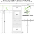 thumbnail image 7 of Homieasy 20.5'' - 96" W Closet System with Wooden Drawers and Hanging Rods(Cut to Fit), White, 7 of 7