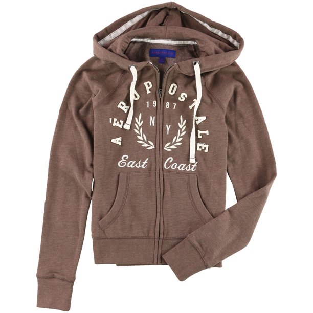 Sudadera con capucha Aeropostale Mujer Cremallera Completa Marrón XS