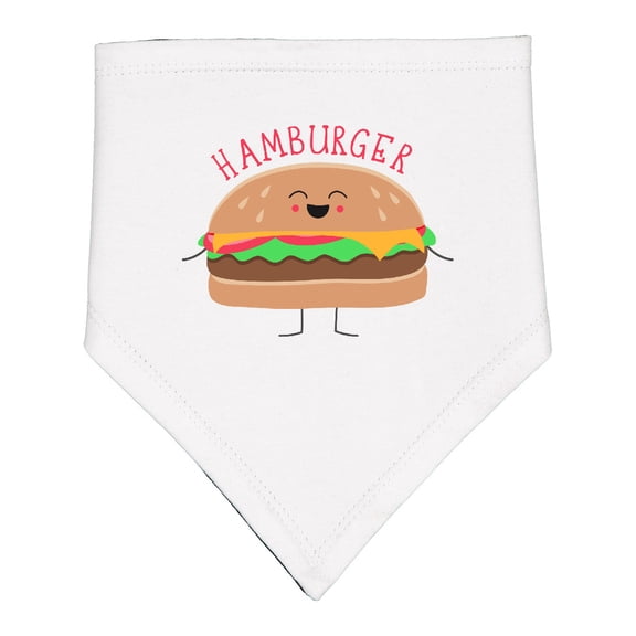 Inktastic Cute Kawaii Hamburger Baby Bandana Bib