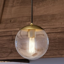 Luxury Minimalist Pendant, 12.5H x 12W, with Modern Farmhouse Style, Brushed Bronze, UHP4017 by Urban Ambiance