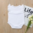 thumbnail image 4 of Grenouillère Justaucorps pour Bébé Fille Nourrisson Tout-Petit, Manches Volantées, Justaucorps en Coton, Cache-Couches, Tenues, Combinaison, 4 of 9