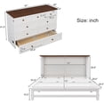 thumbnail image 4 of Tabaray Wood Murphy Bed Chest, Full Size Foldable Platform Bed Frame with Charging Station and Large Storage Drawer, Muti-Functional Cabinet Bed for Home Office or Small Room, 4 of 17