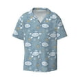 thumbnail image 3 of Goofa Turtle Printed Men's Casual Short-sleeved Shirt,Lightweight Breathable Button-down,Summer Casual men's top,Versatile Fashion shirt-XX-Large, 3 of 7