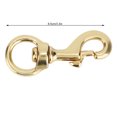 thumbnail image 3 of Metal Trigger Hook, Brass Swivel Trigger Hook, Heavy Duty Pet Leash Rope Clip, Lightweight, Durable, for Rope, Belt, Chain, Key Chain, Yellow, 3.3in, 3 of 7