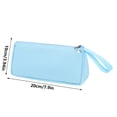 thumbnail image 3 of Oxford Pencil Pouch with Wrist Strap, 2 Compartments Solid Color Pencil Case for Office Desk Travel and Cosmetic Storage, 7.9 Inch, 3 of 8