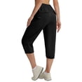thumbnail image 5 of Capris for Women Quick Dry Elastic Waist Straight Leg with 6 Pockets Lightweight Casual Summer Hiking Pants, XL, 5 of 7