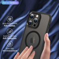 thumbnail image 4 of Funda TEKKU Matte Style para iPhone 15 PRO MAX Trans Negra compatible con MagSafe, 4 of 8