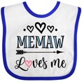 thumbnail image 3 of Inktastic Memaw Grandma Loves Me Girls Baby Bib, 3 of 4