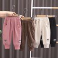 thumbnail image 4 of ameIAEA Toddler Boys Girls Pants Kids Solid Color Sweatpants Elastic Waist Joggers Pants with Pockets, 4 of 7