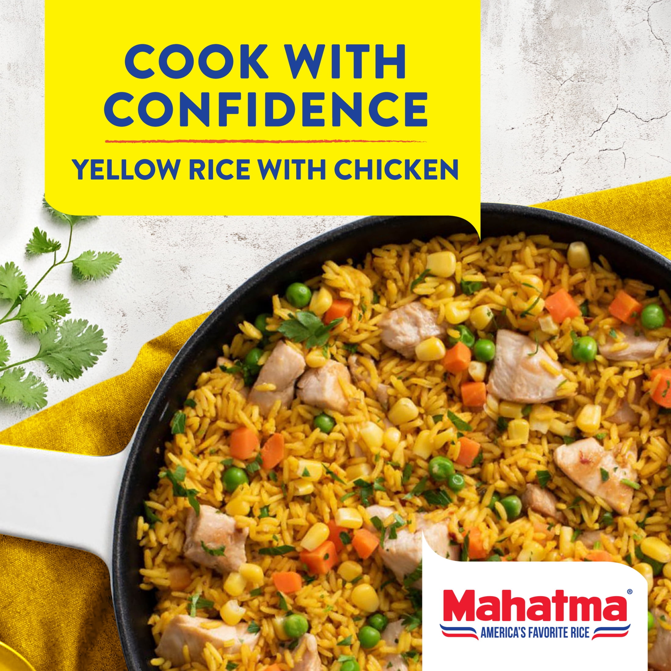 (8 pack) Mahatma Authentic Saffron Yellow Rice, Seasoned Rice with Spices, Gluten Free, 16 oz Bag