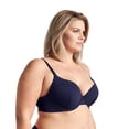 thumbnail image 3 of Curve Muse Women's Light Lift Underwire Convertible Add 1 Cup Push Up Tshirt Bra-2PK-Navy,Lime-36DD, 3 of 6