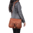 thumbnail image 6 of 14-Inch Genuine Leather Shoulder Bag for Women – Crossbody Satchel, Tote & Travel Purse, Stylish Diaper Bag Option, 6 of 13