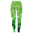 thumbnail image 3 of Neewe Women's St. Patrick's Day Printed High Waist Yoga Long Yoga Pant Running Yoga Loose Leisurely Pants-Green L, 3 of 4