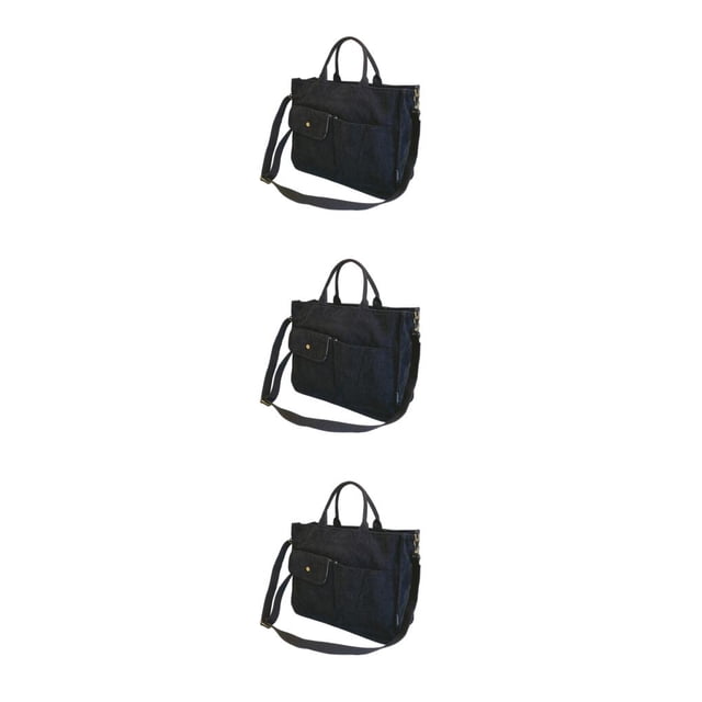 Youkk Sac de Collège Sac de Voyage Restez Organisé et à la Mode en Déplacement Sangle Réglable Noir 3Set
