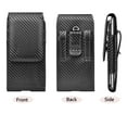 thumbnail image 6 of Njjex Belt Holster for Apple iPhone XR 11 Pro Max, XS Max, 8 7 6 6S Plus, SE, 5S Syntheic Leather Belt Clip & Loop Carrying Case Card Holder Slots Fit Phone up to 6.5" in with Case on, 6 of 9
