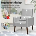 thumbnail image 3 of GVN 2-in-1 Fabric Upholstered Rocking Chair with Pillow-Light Gray, 3 of 10