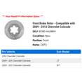 thumbnail image 2 of Front Brake Rotor - Compatible with 2009 - 2012 Chevy Colorado 2010 2011, 2 of 2