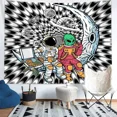 thumbnail image 3 of Cool Black and White Astronaut Trippy Tapestry, Psychedelic Funny Alien on Moon Tapestry Wall Hanging, Universe Galaxy Poster Hippie Tapestry for Bedroom Aesthetic for Men Livingroom Dorm, 71X60in, 3 of 3