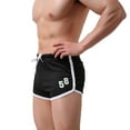 thumbnail image 4 of Summer Stamzod Mens Running Shorts Slim Stretch Colorblock Classical Athletic Shorts Oversize Breathing Workout Gym Booty Sexy Shorts, 4 of 7