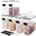 thumbnail image 1 of TEAFIRST Set of 6 Cereal Storage Containers Dispenser Food Storage Container Dispenser BPA-Free, 1 of 8