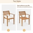 thumbnail image 4 of 7-Piece Outdoor Wood Dining Set, Outdoor Dining Furniture Set for 7-8 Person with Cushions, Ergonomic Chairs, Bench and Thicker Table, Brown, 4 of 10
