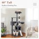 thumbnail image 4 of Free Shipping Multi-Level Cat Tree with Scratching post Cat Scratcher Cat Tower with Condo Hammock Cat Bed House Pet Cat Toy ShopWise Round, 4 of 9