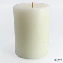 Elyon Tableware® 6 White Unscented Wax Pillar Candles, 40 Hours Burn Time