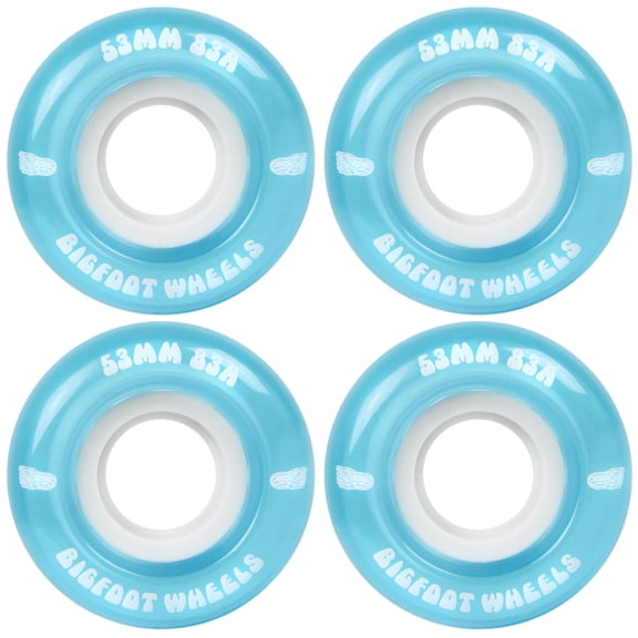 Bigfoot Skateboard Wheels 53mm 83A Soft Cruiser Filmer Wheels Blue (Set of 4)
