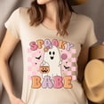 thumbnail image 4 of Spooky Babe Halloween Shirt | Cute Retro Ghost T-Shirt, CarolinaBlue, Size M, 4 of 6