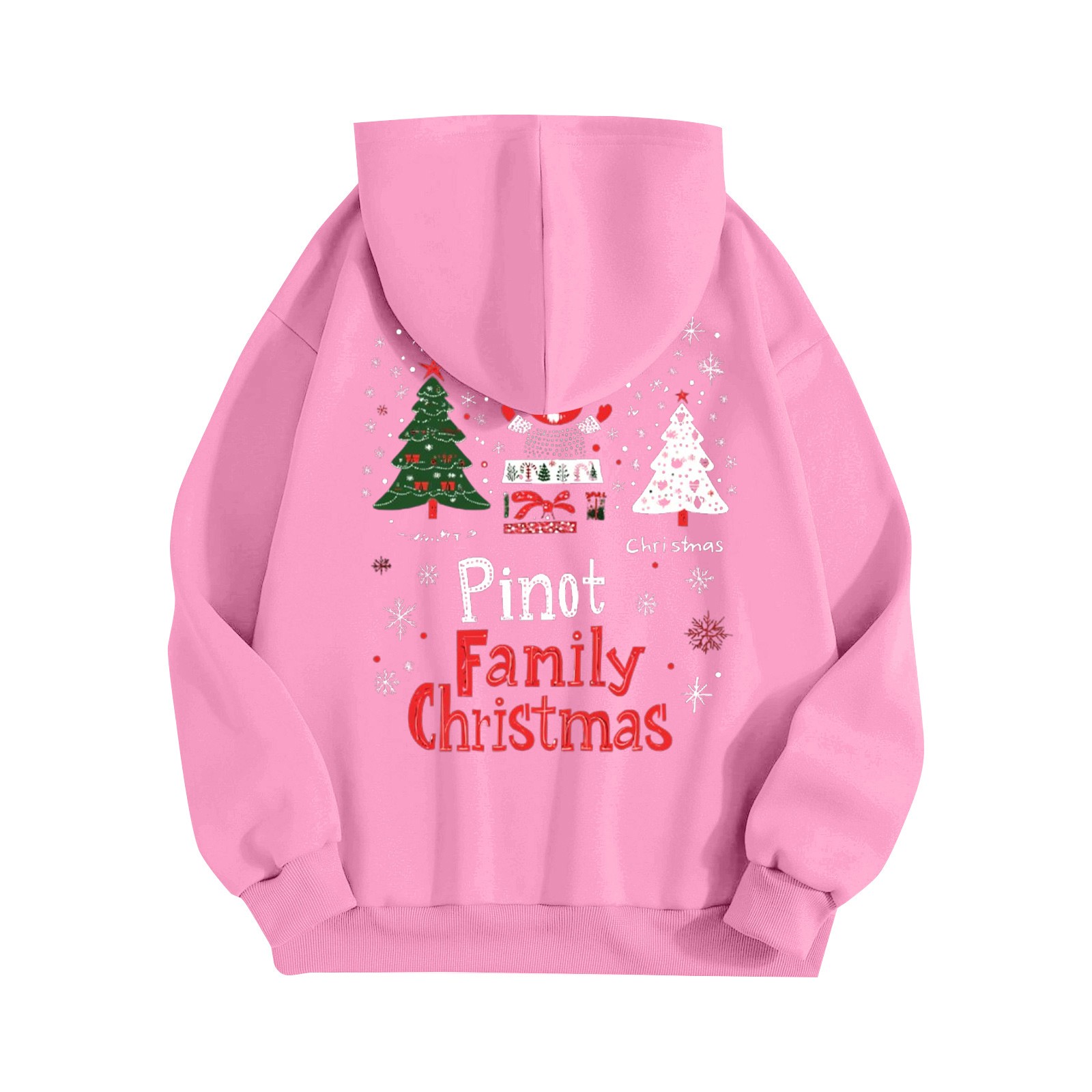 Christmas Hoodies for Women Christmas Tree Graphic Pullover Tops Long