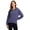 Crown Blue, variant on RBX Active Women's Regular Length Slouchy Fit Ribbed 1/4 Zip Pullover Hoodie Top