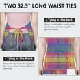 thumbnail image 6 of Multi Color Plaid Checkered Pattern Apron-Garden Aprons for Women with Pockets-Cotton Linen Waterproof Kitchen Cooking Gardening Aprons Adjustable for Kitchen,Cooking,BBQ and Salon 33x27 Inch, 6 of 7