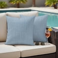 thumbnail image 5 of Outdoor Waterproof Pillow Covers Sky Blue Solid Color Decorative Throw Pillow Protectors,Pillowcase Cushion Cases for Patio Sofa Garden Couch,16x16in,Pack of 2, 5 of 14